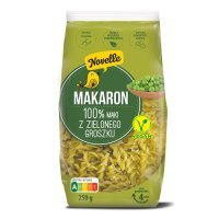 Novelle, makaron z zielonego groszku, świderki, proteinowy, 250g