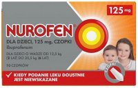 Nurofen 125mg, dla dzieci od 2 roku życia, 10 czopków