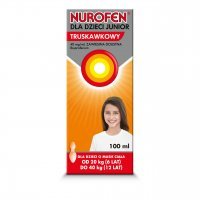 Nurofen dla dzieci Junior 40mg/ml, zawiesina doustna, smak truskawkowy, po 6 roku życia, 100ml