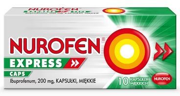 Nurofen Express Caps 200mg, 10 kapsułek