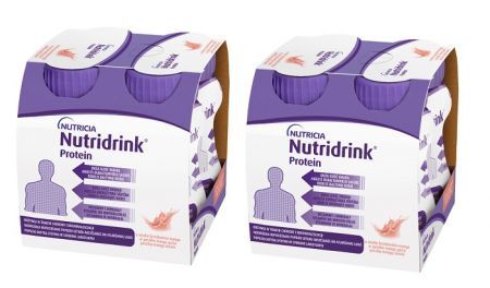 Nutridrink Protein, produkt odżywczy wysokobiałkowy, smak brzoskwinia-mango, płyn, 8x125ml