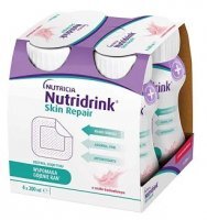 Nutridrink Skin Repair, produkt odżywczy wysokoenergetyczny, smak truskawkowy, płyn, 4x200ml