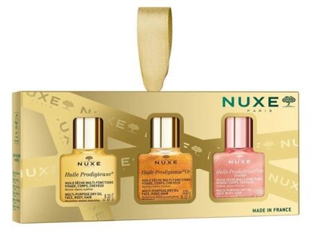Nuxe Huile Prodigieuse, suchy olejek pielęgnacyjny, 10ml + Prodigieuse Or, suchy olejek, 10ml + Prodigieuse Or Florale, suchy olejek, 10ml
