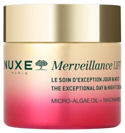 Nuxe Merveillance Lift, krem z mikroalgami i niacynamidem do każdego rodzaju skóry, na dzień i na noc, 75ml