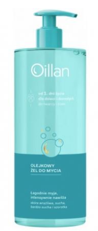 Oillan Avena Oil Active, olejkowy żel do mycia, dla dorosłych i dzieci od 1 dnia życia, 750ml