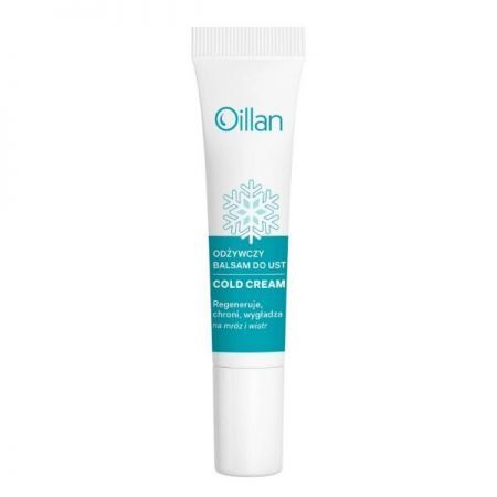 Oillan Cold Cream, ochronny balsam do ust z ceramidami, na mróz i wiatr, 15ml