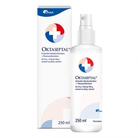 Oktaseptal (0,1g+2g)/100g, aerozol na skórę, 250ml