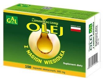 Olej z nasion wiesiołka Gal, 150 kapsułek