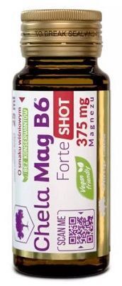 Olimp Labs, Chela-Mag B6 Forte Shot, płyn, smak wiśniowy, wegański, 25ml