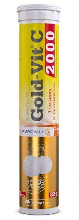 Olimp Labs, Gold-Vit C 2000, smak cytrynowy, 20 tabletek musujących