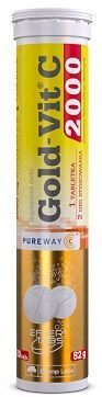 Olimp Labs, Gold-Vit C 2000, smak pomarańczowy, 20 tabletek musujących