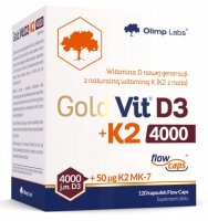 Olimp Labs, Gold-Vit D3 4000 j.m.+ K2-MK7 50mcg, 120 kapsułek