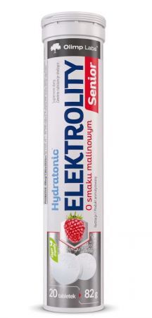 Olimp Labs, Hydratonic Elektrolity Senior, smak malinowy, 20 tabletek musujących