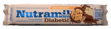 Olimp Labs, Nutramil Complex Diabetic, baton o smaku ciasteczkowym, 60g