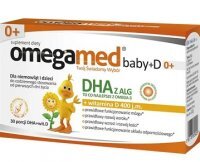 Omegamed baby + D, witamina D 400 j.m. + DHA, od urodzenia, 30 kapsułek twist-off