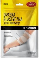 Opaska elastyczna stawu łokciowego, Pani Teresa, bezszwowa, rozmiar S, kolor beżowy, 1 sztuka