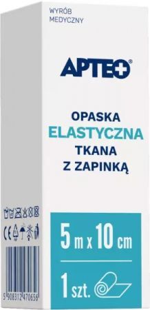 Opaska elastyczna tkana z zapinką, Apteo, 5mx10cm, 1 sztuka