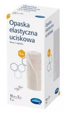 Opaska elastyczna tkana z zapinką, Hartmann, 10cm x 5m, 1 sztuka