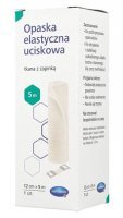 Opaska elastyczna tkana z zapinką, Hartmann, 12cm x 5m, 1 sztuka