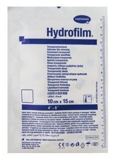 Opatrunek samoprzylepny, przezroczysty, Hydrofilm, jałowy, 10cmx15cm, 1 opatrunek