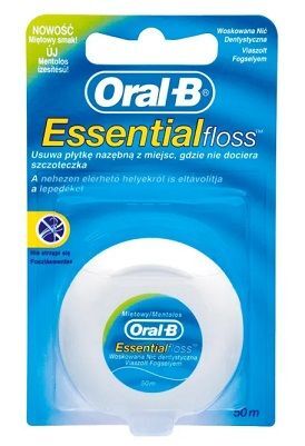 Oral-B EssentialFloss, nić dentystyczna, woskowana, smak miętowy, 50m
