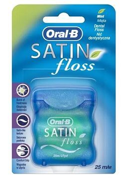 Oral-B Satin Floss, nić dentystyczna miętowa, 25m