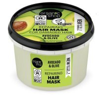 Organic Shop, Miód i Awokado, maska do włosów odbudowująca, 250ml