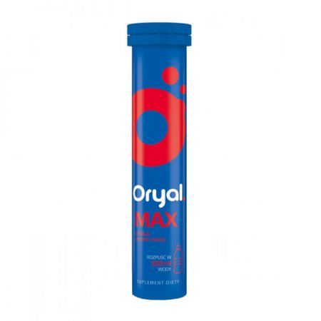Oryal Max, smak malinowy, 15 tabletek musujących