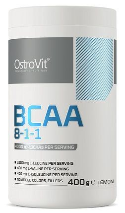 OstroVit, BCAA 8-1-1, proszek, smak cytrynowy, 400g