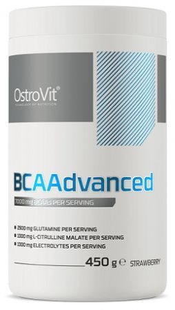 OstroVit, BCAAdvanced, proszek, smak truskawkowy, 450g