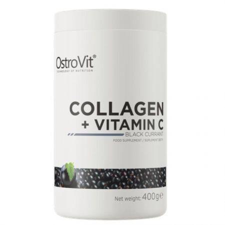 OstroVit, Collagen + Vitamina C, czarna porzeczka, 400g
