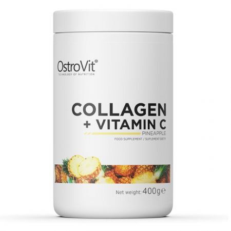 OstroVit, Collagen + Vitamina C, smak ananasowy, 400g