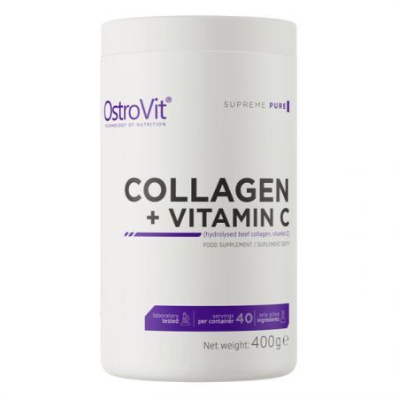 OstroVit, Collagen + Vitamina C, smak naturalny, 400g
