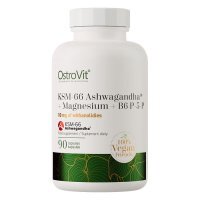 OstroVit, KSM-66 Ashwagandha + Magnez + B6 P-5-P Vege, 90 kapsułek
