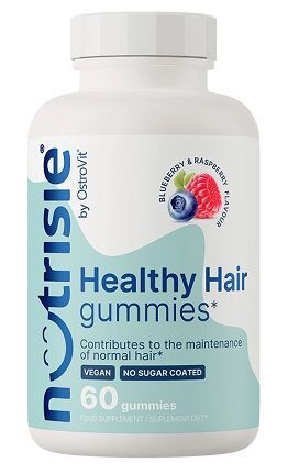 OstroVit Nutrisie, Healthy Hair, żelki, smak jagodowo-malinowy, 60 sztuk