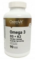 OstroVit, Omega 3 D3+K2, 90 kapsułek