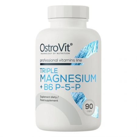 OstroVit, Triple Magnesium+ B6 P-5-P, 90 kapsułek