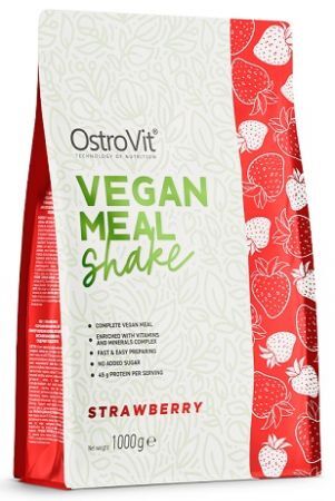 OstroVit Vegan Meal Shake, smak truskawkowy, 1000g
