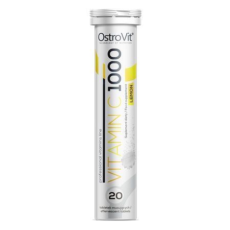 OstroVit, Witamina C 1000mg, smak cytrynowy, 20 tabletek musujących