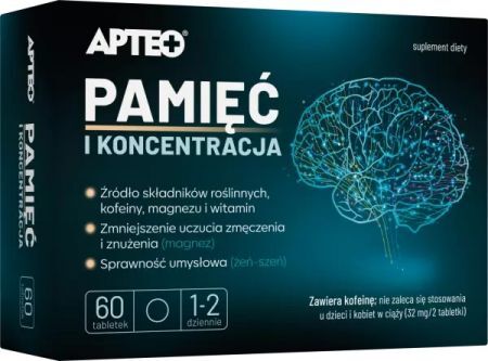 Pamięć i koncentracja, Apteo, 60 tabletek