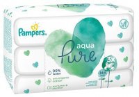 Pampers Aqua Pure, chusteczki nawilżane dla niemowląt, 3 opakowania po 48 sztuk