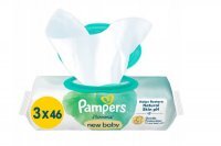 Pampers Harmonie Aqua New Baby, chusteczki nawilżane dla niemowląt, 3x46 sztuk