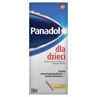 Panadol dla dzieci 120mg/5ml, zawiesina doustna, smak truskawkowy, 100ml