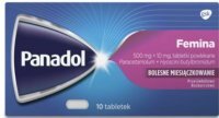 Panadol Femina (500mg+10mg), 10 tabletek