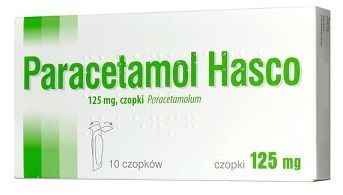 Paracetamol Hasco 125mg, czopki doodbytnicze, 10 sztuk