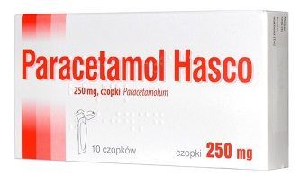 Paracetamol Hasco 250mg, czopki doodbytnicze, 10 sztuk