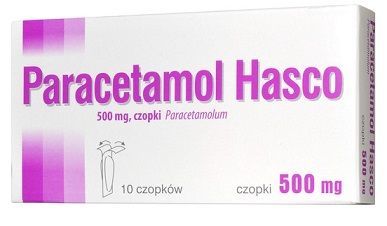 Paracetamol Hasco 500mg, czopki doodbytnicze, 10 sztuk