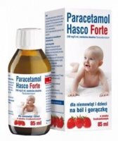 Paracetamol Hasco Forte 240mg/5ml, zawiesina doustna, smak truskawkowy, dla niemowląt i dzieci, 85ml