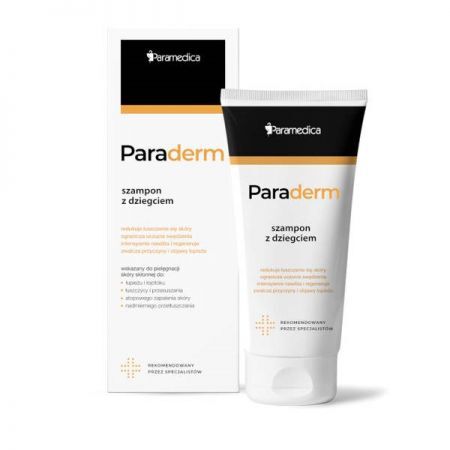 Paraderm, szampon z dziegciem, pielęgnacja skóry skłonnej do łojotoku, łupieżu, łuszczycy, 150g