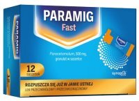 Paramig Fast 500mg, granulat, 12 saszetek